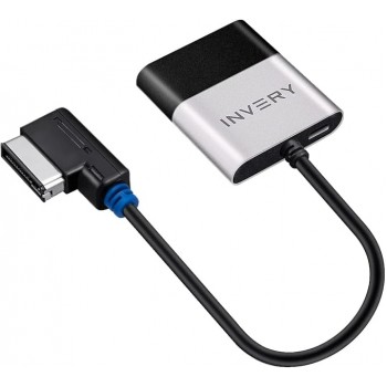 Адаптер INVERY Airdual-300A Bluetooth 5.0 aptX-HD сумісний з музичним інтерфейсом Audi MMI 3G AMI, Audi Symphony, Audi Concert, VW MDI, медіаінтерфейсом Mercedes (R3922)
