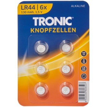 Батарейка пігулки Tronic LR44 6 шт (PS-202513) Батарейка пігулки Tronic LR44 6 шт (PS-202513)
