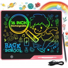 Графічний LCD планшет Poperfun для малювання Writing Tablet 16 дюймів LCD Pink (CR2028) Графічний LCD планшет Poperfun для малювання Writing Tablet 16 дюймів LCD Pink (CR2028)