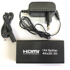 Спліттер Atcom HDMI  1 х 4 (4 портів підтримка) 4K UHD (P-202446)