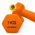 Гантелі вінілові Crivit 2 x 1 кг Orange (R4835131820250)