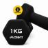 Гантелі вінілові Crivit 2 x 1 кг Black (R4836131820250)