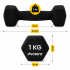 Гантелі вінілові Crivit 2 x 1 кг Black (R4836131820250)