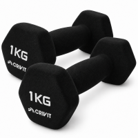 Гантелі вінілові Crivit 2 x 1 кг Black (R4836131820250)