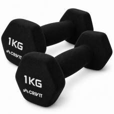 Гантелі вінілові Crivit 2 x 1 кг Black (R4836131820250) Гантелі вінілові Crivit 2 x 1 кг Black (R4836131820250)