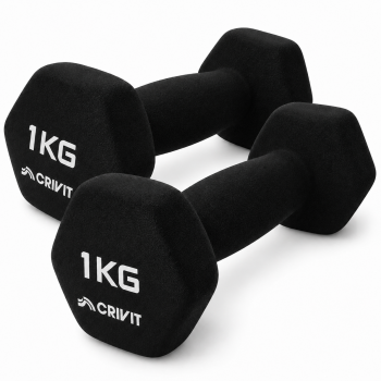 Гантелі вінілові Crivit 2 x 1 кг Black (R4836131820250)