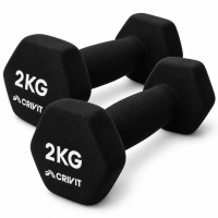 Гантелі вінілові Crivit 2 x 2 кг Black (R4837131820250)