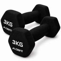 Гантелі вінілові Crivit 2 x 3 кг Black (RD4838131820252)