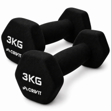 Гантелі вінілові Crivit 2 x 3 кг Black (RD4838131820252) Гантелі вінілові Crivit 2 x 3 кг Black (RD4838131820252)
