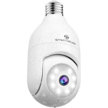 IP-камера лампочка зовнішня SYMYNELEC Р6 2560Х1440Р Wi-Fi (P-202543) IP-камера лампочка зовнішня SYMYNELEC Р6 2560Х1440Р Wi-Fi (P-202543)