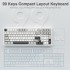 Механічна ігрова клавіатура AULA F99 White-grey (RD4556131820250)
