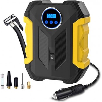 Цифровий повітряний компресор для автомобіля Carsun CAP-001 Yellow (RD3947)