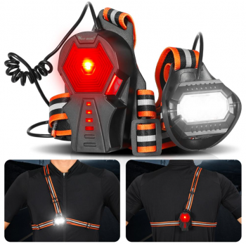 Нагрудний ліхтар для бігу AONIJIE 500 лм Black (R3667)