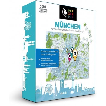 Пазл Мюнхен карта міста XXL 500 деталей PuzzleMap (RN3531)
