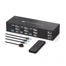 KVM-перемикач 3x3 з 4 портами 8K60Hz USB 3.0 HDMI Black (R3871) KVM-перемикач 3x3 з 4 портами 8K60Hz USB 3.0 HDMI Black (R3871)