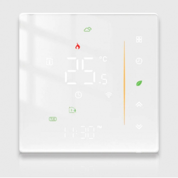 Терморегулятор для водяної теплої підлоги WiFi MOES WHT-006-GA-WH-MS White (R4094130820250)