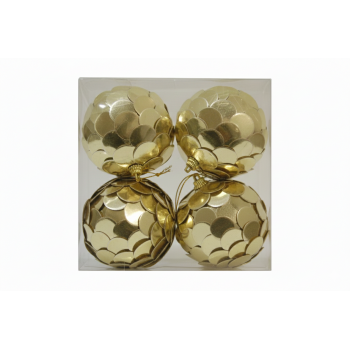 Набір ялинкових куль Livarno home 4 шт. Gold (NY4430130820250)