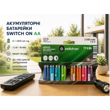 Акумуляторні батареї  Switch ON Ni-MH HR6 АА 8шт 2500 mAh (R4770131820250)