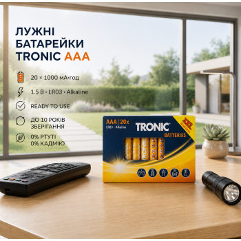 Батарейки TRONIC LR03 ААA 20шт  (R4843131820250)