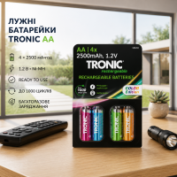 Акумуляторні батареї TRONIC Ni-MH HR6 АА 4шт 2500 mAh (R4844131820250)